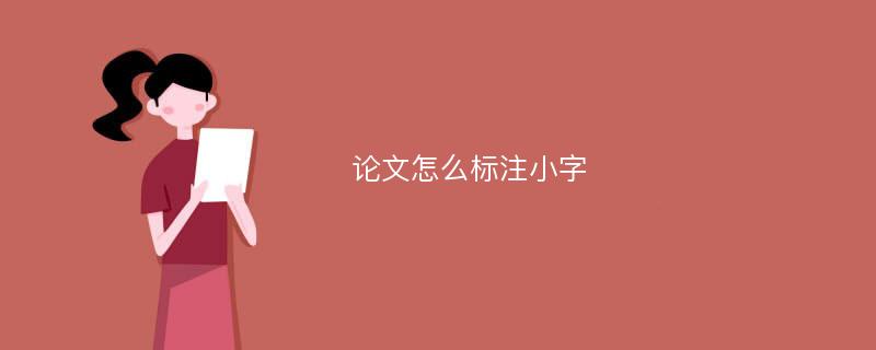 论文怎么标注小字